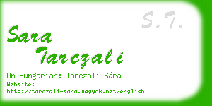 sara tarczali business card